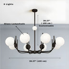6-8-10 Lights Mid Century Modern Ceiling Light - Manorlights