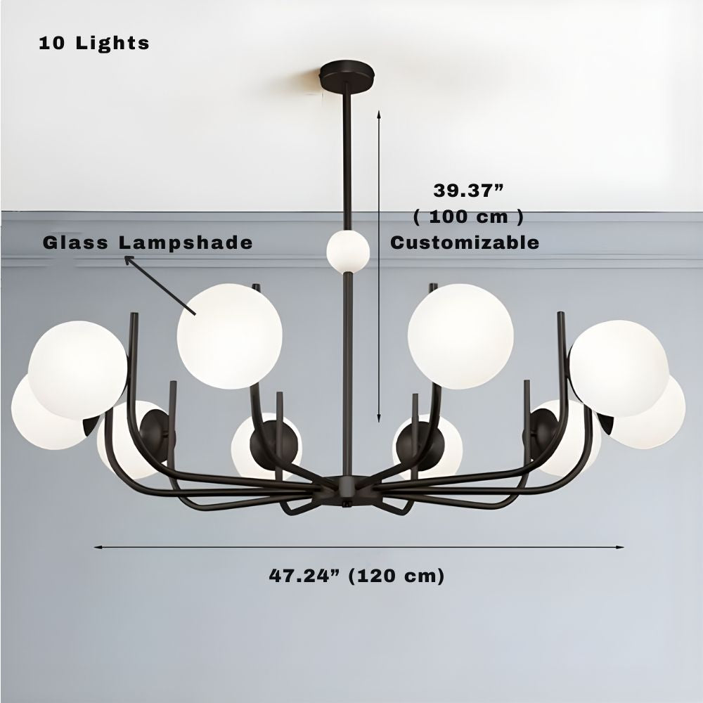 6-8-10 Lights Mid Century Modern Ceiling Light - Manorlights