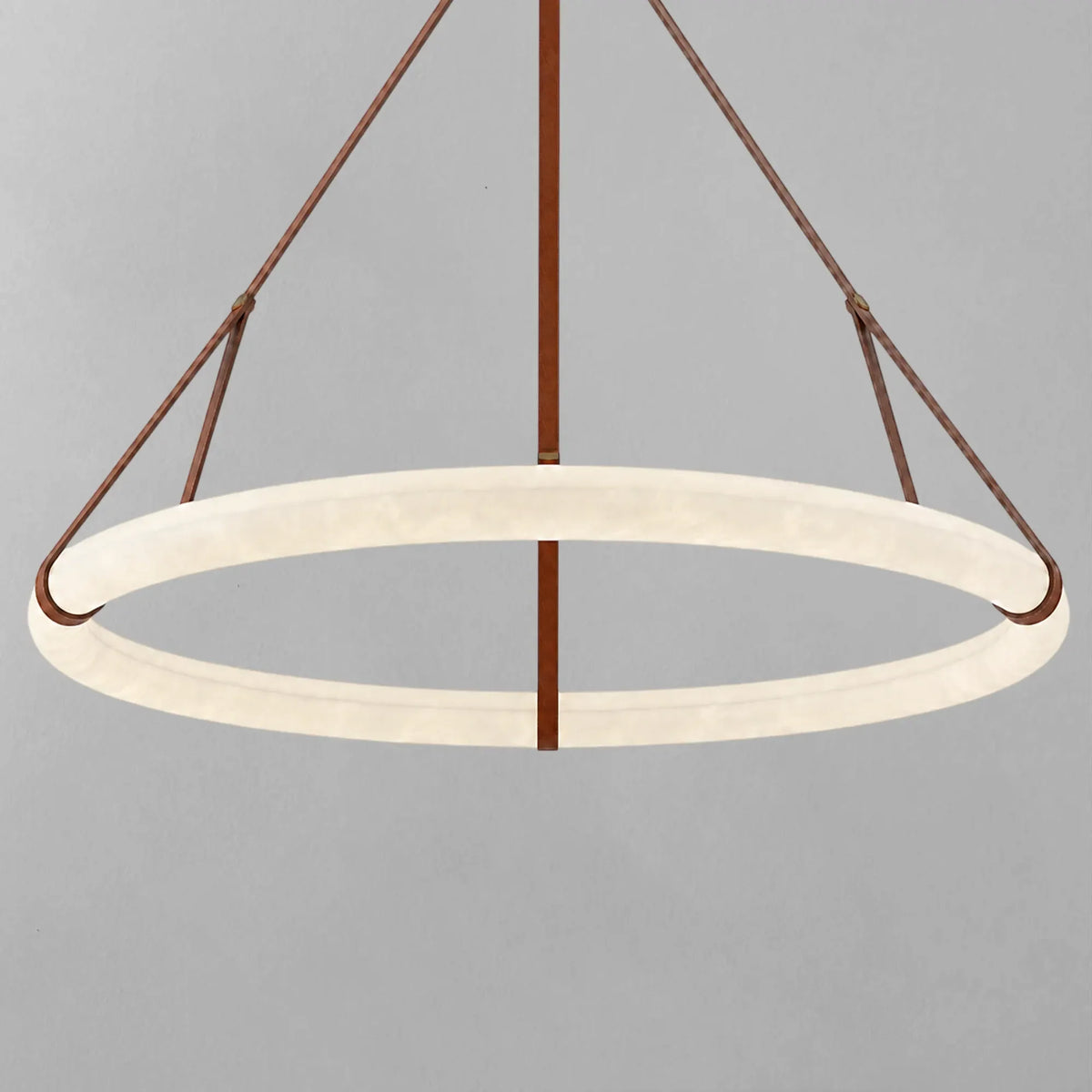 Calviro Leather Round Chandelier
