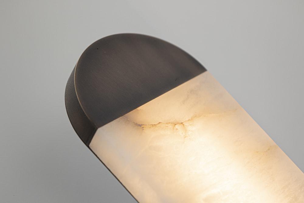 Ghost alabaster wall sconce