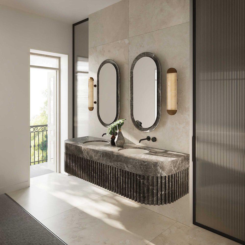 Ghost alabaster wall sconce