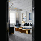 Designer 36 Inch Round Modern Chandelier Brass & Clear Geode Quartz Crystal Hanging Light-Chandelier-Manorlights