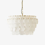 Elegant Hexa Cloud Alabaster Pendant Light-Chandelier-Manorlights