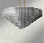 Sirene Clear Glass Round Chandelier 41", 52", 65"-chandelier-Manorlights