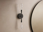 Soltaire Crystal Double Wall Sconce-Manorlights