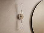 Soltaire Crystal Double Wall Sconce-Manorlights