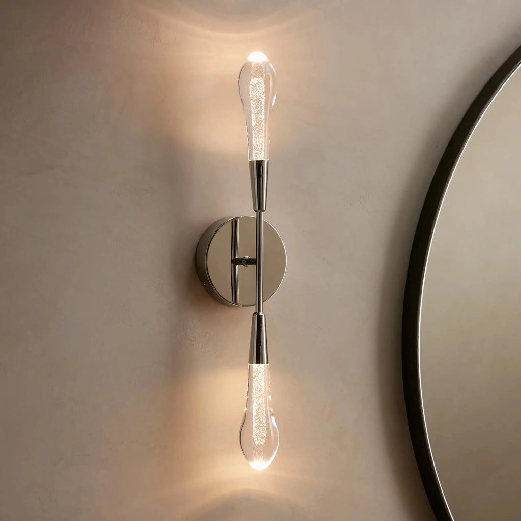 Soltaire Crystal Double Wall Sconce-Manorlights