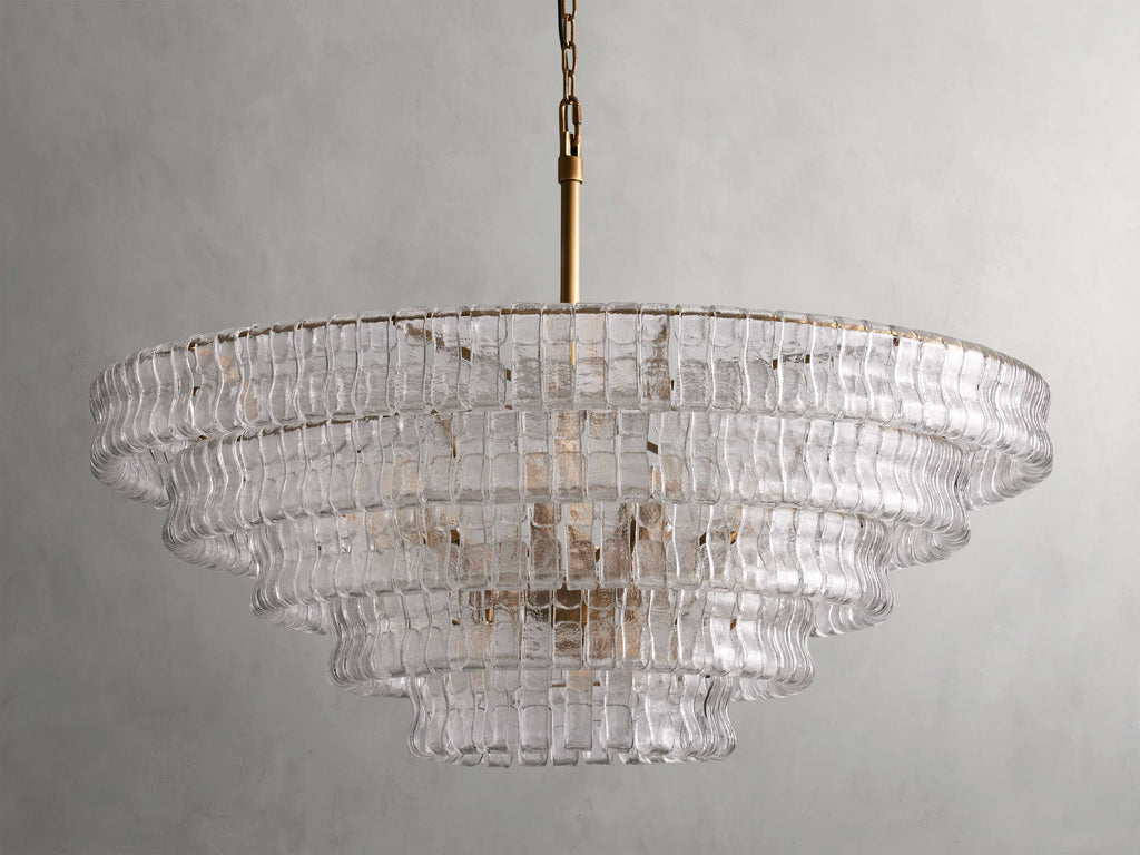 Art Glass Ghiaccio Round Chandelier 36" 48" 60"-MEET LIGHTING