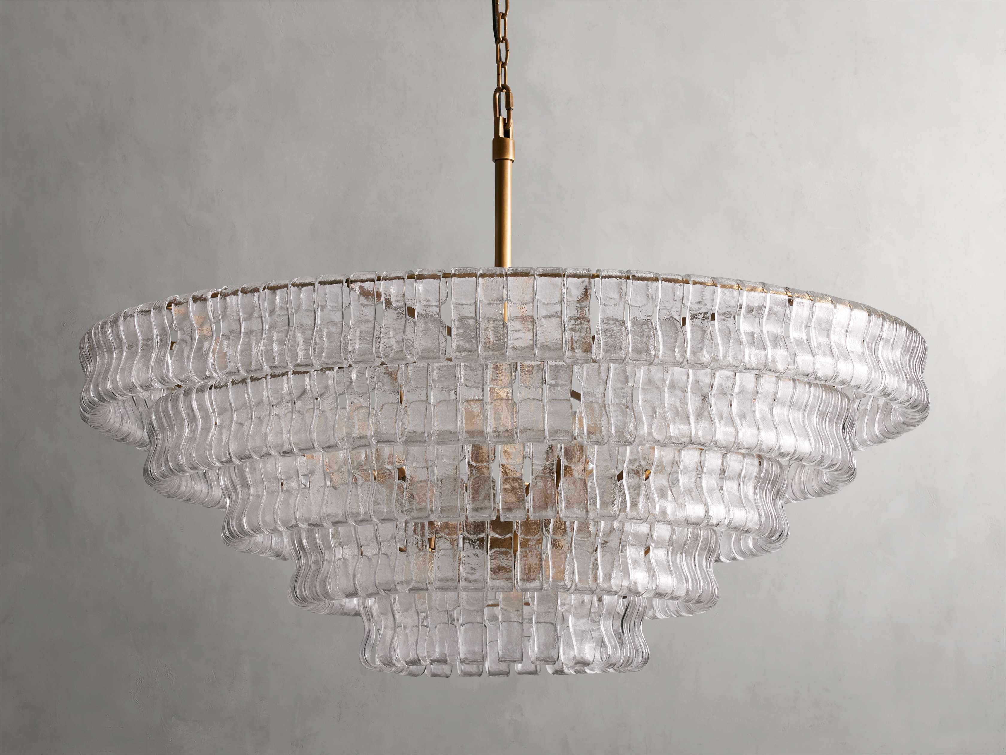 Art Glass Ghiaccio Round Chandelier 36" 48" 60"-MEET LIGHTING