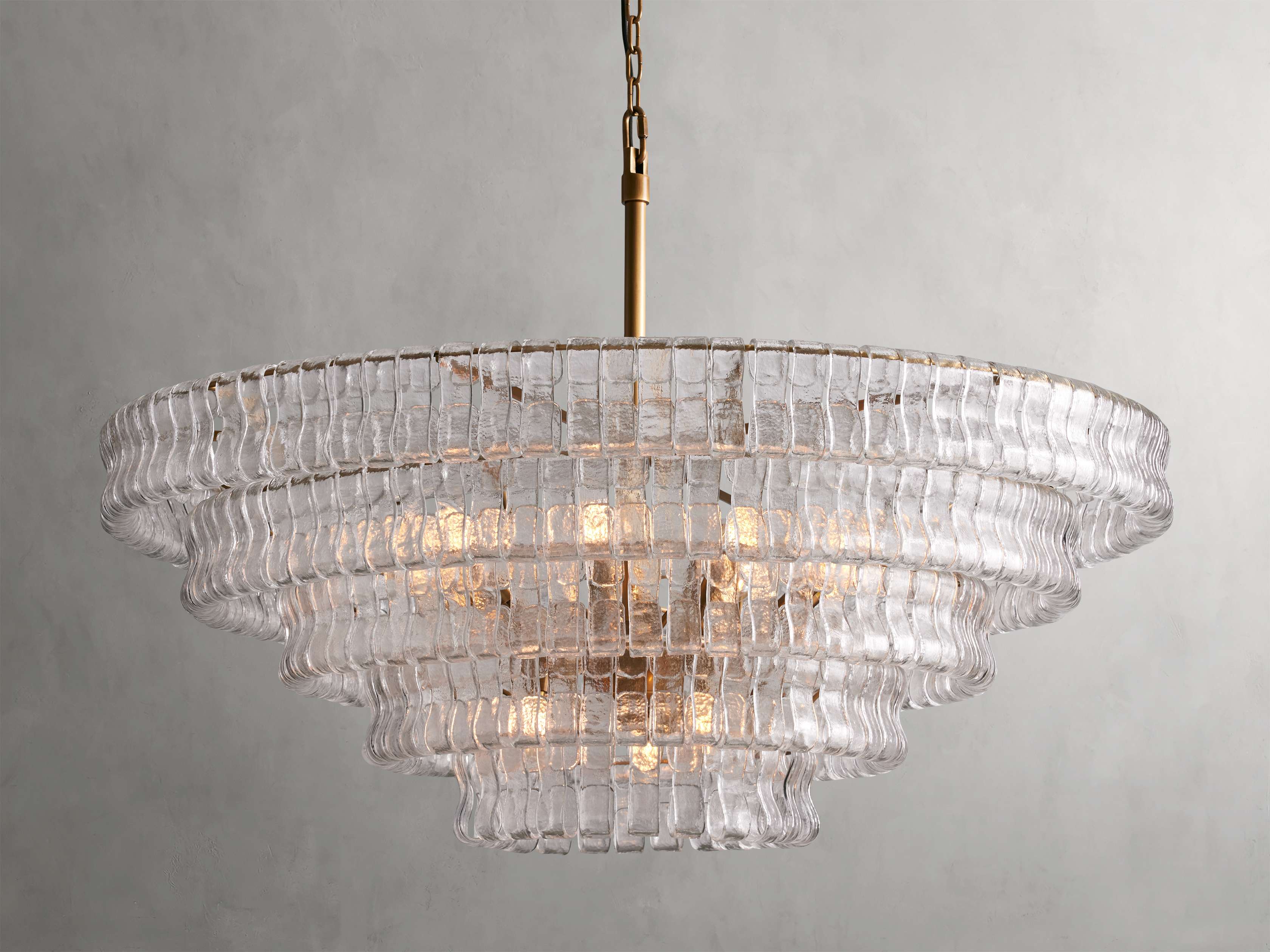 Art Glass Ghiaccio Round Chandelier 36" 48" 60"-MEET LIGHTING