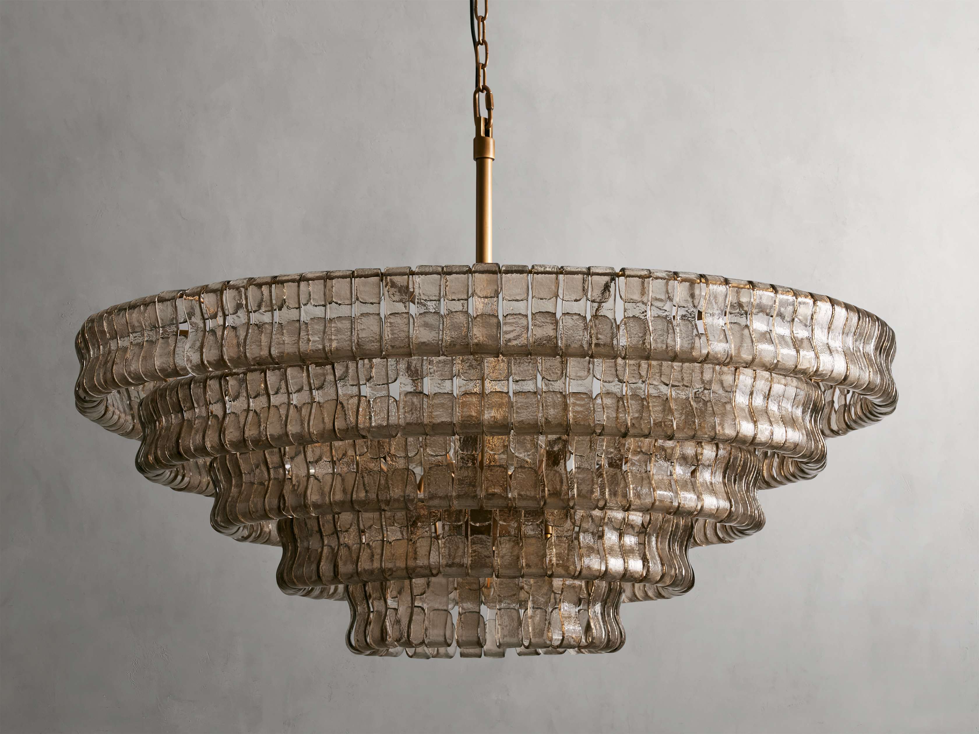 Art Glass Ghiaccio Round Chandelier 36" 48" 60"-MEET LIGHTING