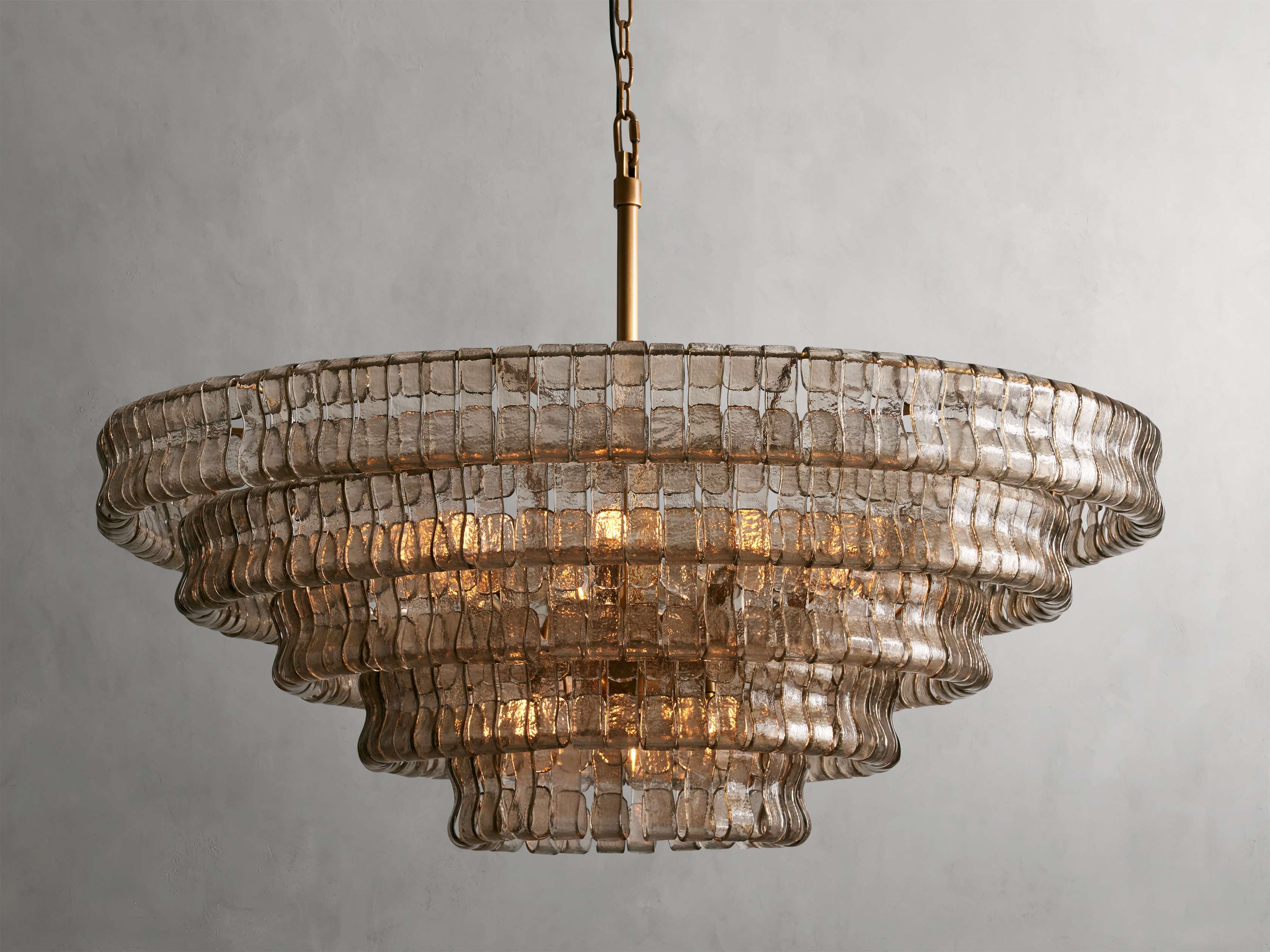 Art Glass Ghiaccio Round Chandelier 36" 48" 60"-MEET LIGHTING