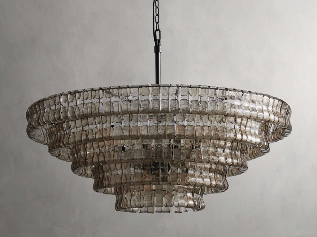Art Glass Ghiaccio Round Chandelier 36" 48" 60"-MEET LIGHTING