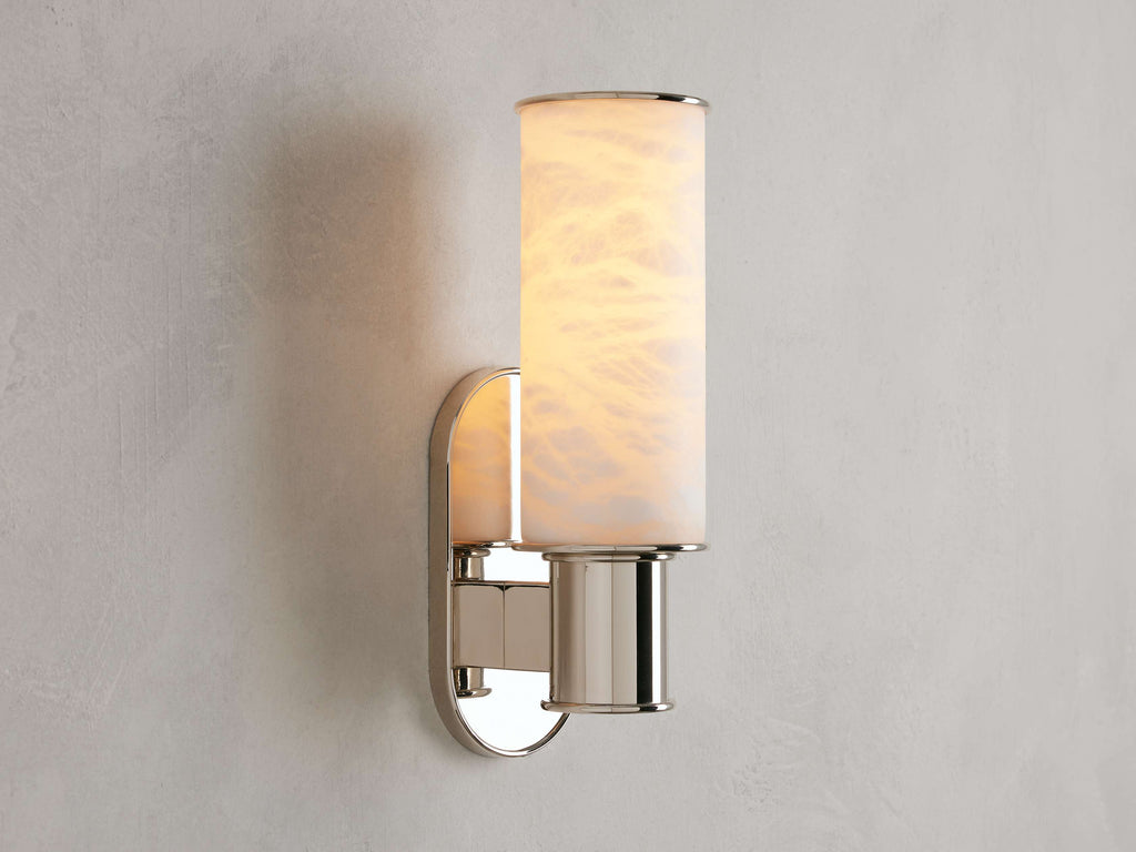 Harlin Wall Sconce in Alabaster-Manorlights