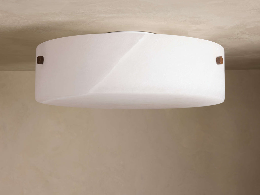Chayla Alabaster Stone Flushmount 16" W-Manorlights