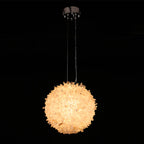 Clear Geode Quartz Crystal Ball Modern Pendant Light-现代灯-Manorlights