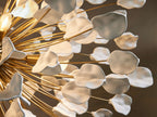 Lunaria Ceramic Leaves Chandelier 42''D-Chandelier-Manorlights