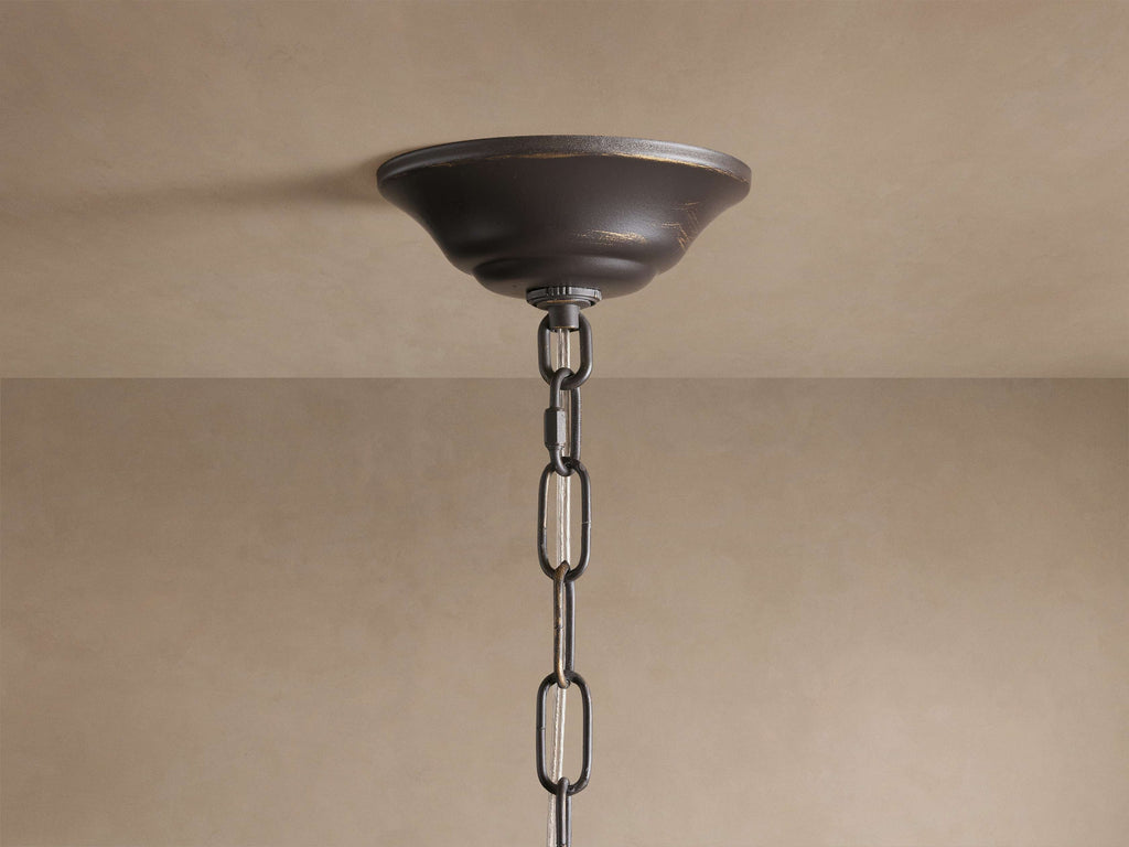 Lunaria Ceramic Leaves Chandelier 42''D-Chandelier-Manorlights