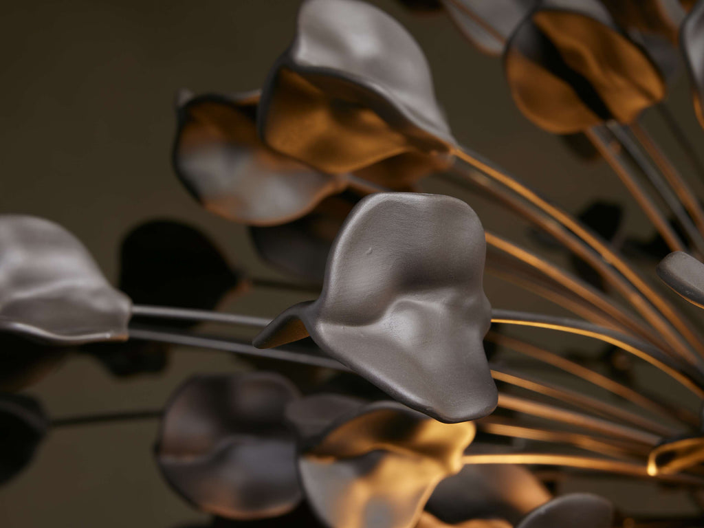 Lunaria Ceramic Leaves Chandelier 42''D-Chandelier-Manorlights