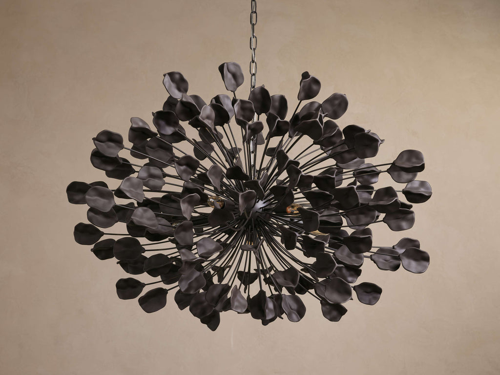 Lunaria Ceramic Leaves Chandelier 42''D-Chandelier-Manorlights