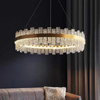 Flake Modern style Round crystal chandelier