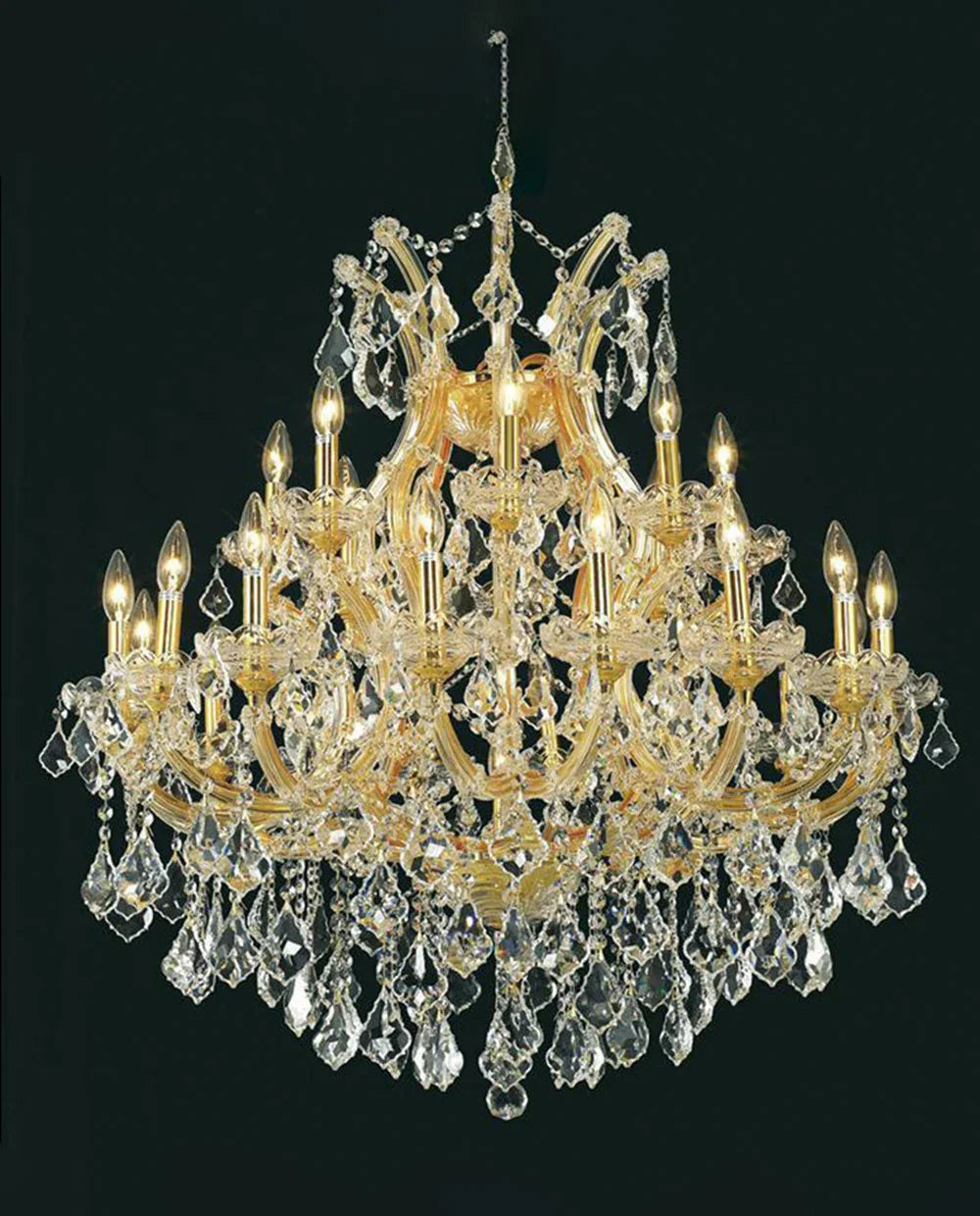 25 Lights Maria Theresa Crystal Chandelier 36'' Wide Living Room Chandelier in Gold MT01L25G-吊灯-Manorlights