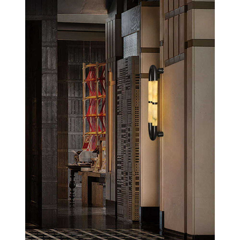 Alabaster Tube Wall Sconce-Wall Sconces-Manorlights