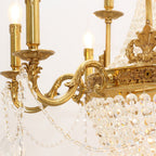 37X39 Inch 15 Lights French Empire Brass and Crystal Chandelier-铜灯-Manorlights