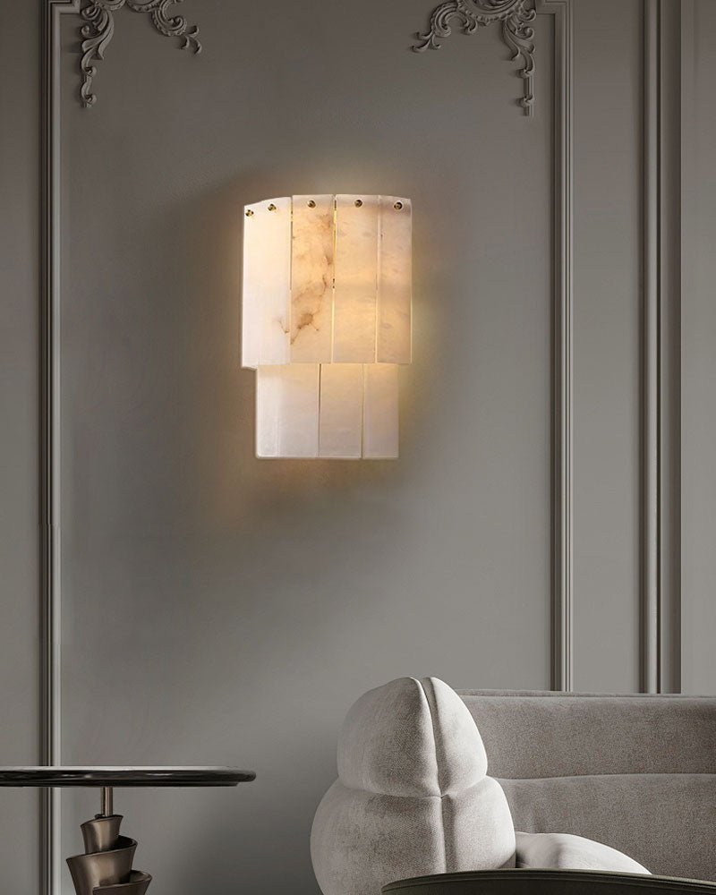 7-Layer Round Alabaster Chandelier lamp black for living room, bedroom, dining room-Manorlights