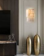 7-Layer Round Alabaster Chandelier lamp black for living room, bedroom, dining room-Manorlights