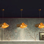 Postmodern Withered Leaf Parlor Pendant Lighting Fixture in Brass-Manorlights