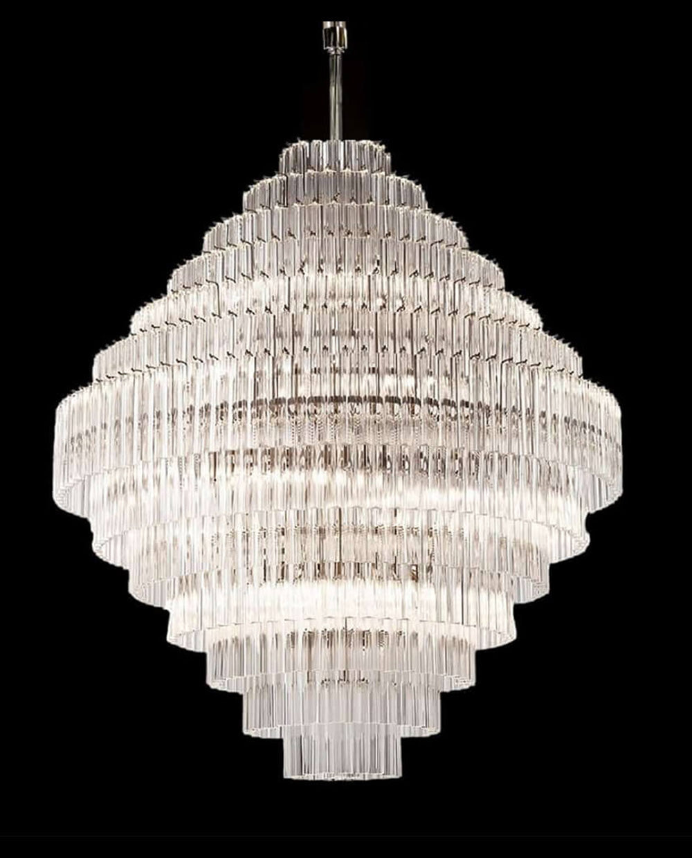 13 Tiers Large Modern Glass Chandelier for Foyer 43"W 51"H-大吊灯-Manorlights