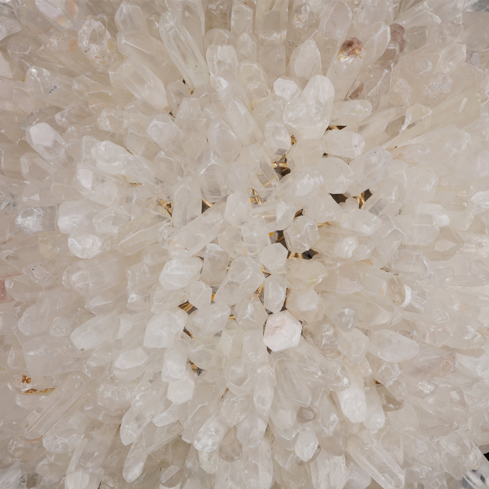 Clear Geode Quartz Crystal Ball Modern Pendant Light-现代灯-Manorlights