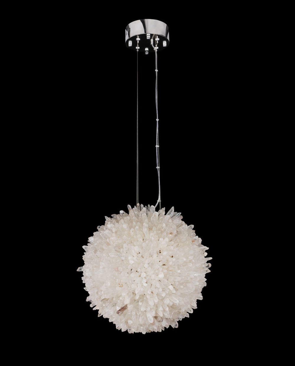 Clear Geode Quartz Crystal Ball Modern Pendant Light-现代灯-Manorlights