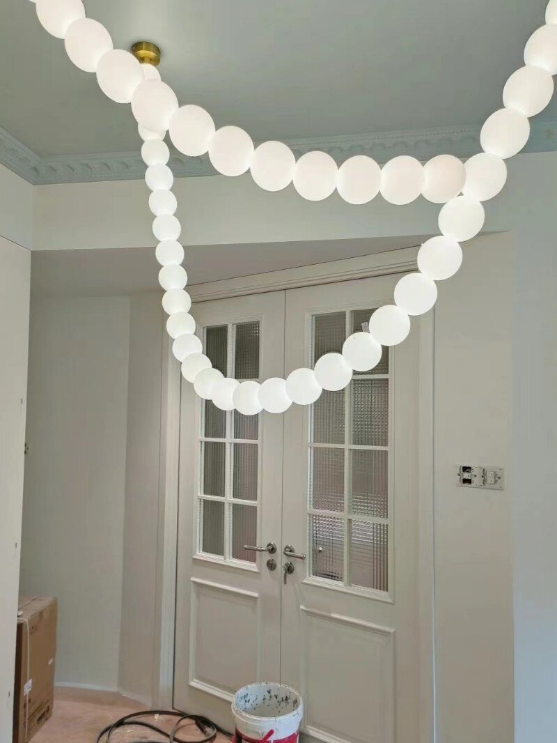 Modern Creative Pearl Necklace Chandelier-Chandeliers-Manorlights