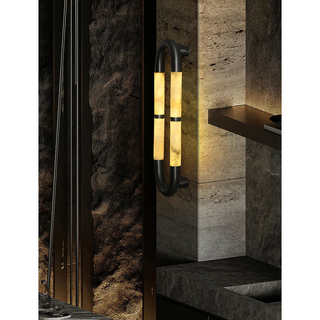 Alabaster Tube Wall Sconce-Wall Sconces-Manorlights