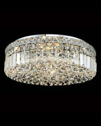 20'' Round Flush Mounted Chandelier Modern Crystal Ceiling Light-吸顶灯-Manorlights