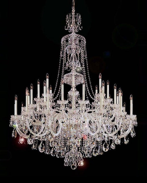 42 Lights Big Glass Chandelier for Hallway 59"W 75"H-大吊灯-Manorlights