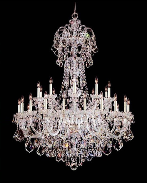 30 Lights Big Glass Chandelier for Foyer 47"W 61" H-大吊灯-Manorlights