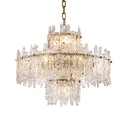 Tiered Round Glass Chandelier