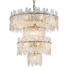 Tiered Round Glass Chandelier