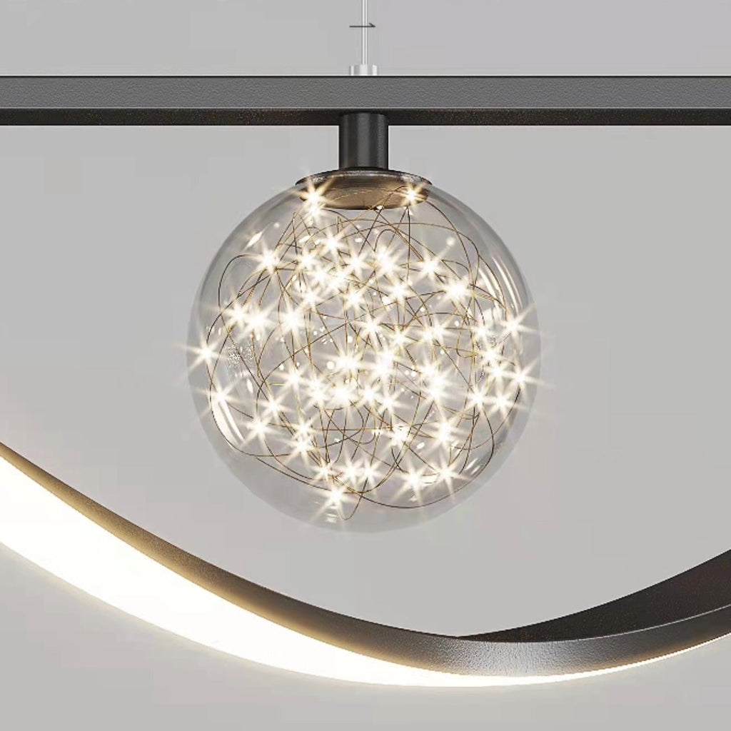 Modern Dining Room Chandelier Concise Style Glass Ball Starlight Ceiling Lamp Luxury Bar Counter Light-Manorlights