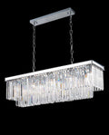 40 Inch Rectangle Chandelier Modern Crystal Chandelier Lighting for Dining Room-现代灯-Manorlights