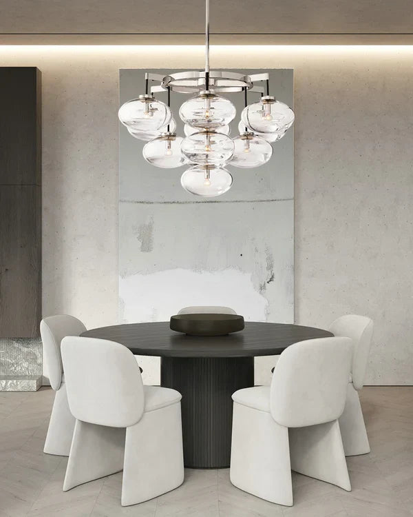 Coraline Clear Glass Round Chandelier 36"