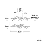 Axel Linear Chandelier 60"-Chandelier-Manorlights