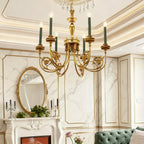26-34 Inch Multiple Size Small Baroque Style Royal French Copper Chandelier Lighting-铜灯-Manorlights
