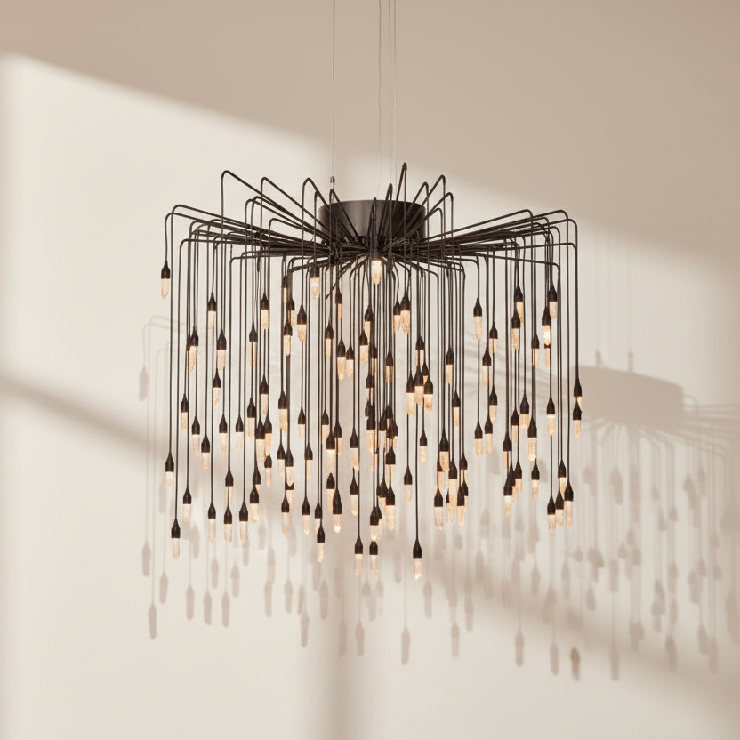 Ambert Crystal Raindrops Chandelier-Chandelier-Manorlights
