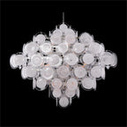 Glass Medallion Eighteen-Light Chandelier - Manorlights