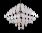 Glass Medallion Eighteen-Light Chandelier - Manorlights