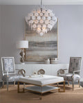 Glass Medallion Eighteen-Light Chandelier - Manorlights